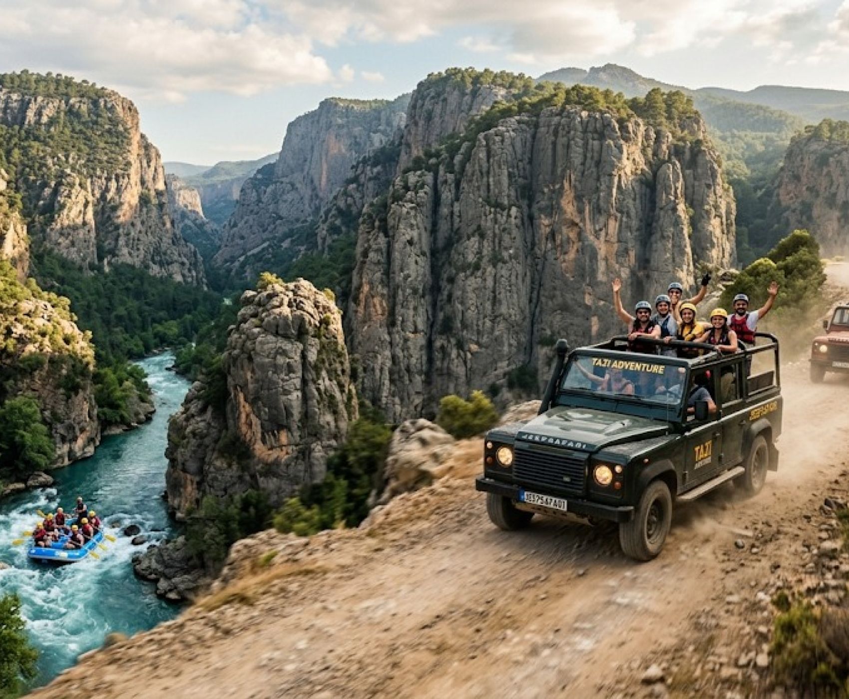 TAZI KANYONU & JEEP SAFARİ & KÖPRÜLÜ KANYON & RAFTİNG